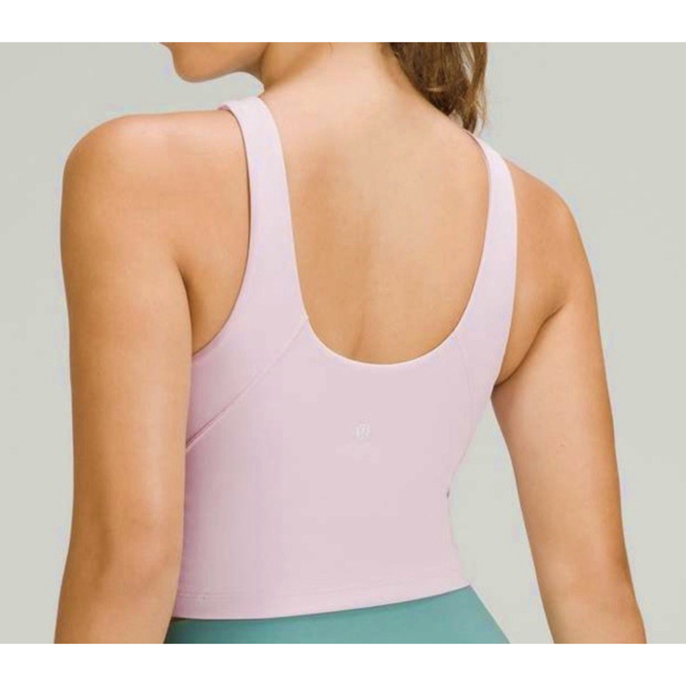 LULULEMON ALIGN HIGH NECK TANK LIGHT PINK COLOR SIZE 2 PTP 13”